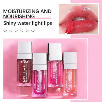 Crystal Jelly Moisturizing Lip Oil Plumping Lip Gloss Makeup Sexy Plump Lip Glow Oil Tinted Lip Plumper