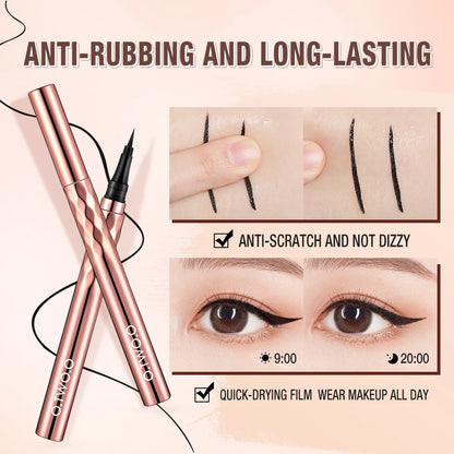 O.TWO.O 24 Hours Lasting Liquid Eyeliner Pencil Easy To Draw Waterproof Eye Liner Pen Quick Dry Smooth Natural Eye Makeup