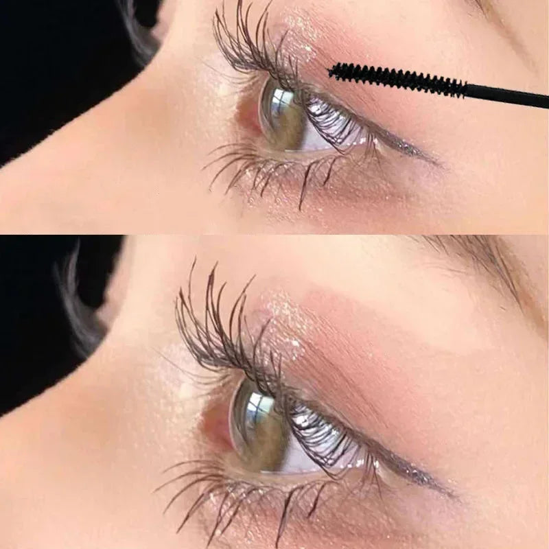 Ultra-fine Mascara Curl Thick Lengthening Eyelash Mascara Waterproof Non-smudge Brown Natural Curling Fine Brush Mascara Makeup