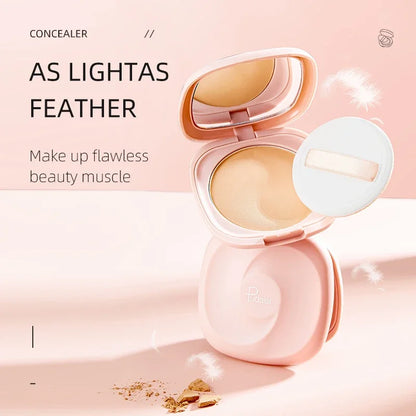 Pudaier Face Powder for Dark Skin Pressed Oil Control Natural Foundation Makeup Setting Powder Smooth Finish Concealer