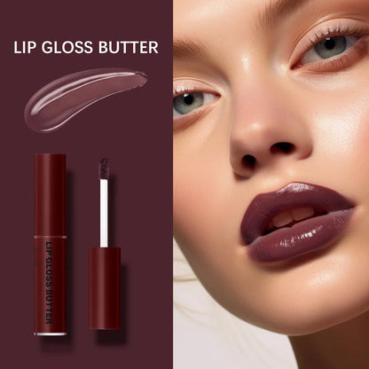 Butter Non-stick Cup Gloss Lip Gloss Moisturizing Mirror Lip Gloss Lasting Color Lip glaze Dye Lip Liquid Makeup For Women 8ml