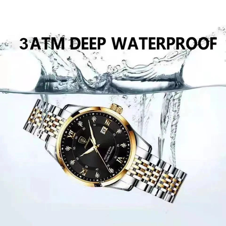 POEDAGAR Women Watches Luxury Fashion Ladies Quartz Watch Waterproof Luminous Date Stainless Stain Wristwatch