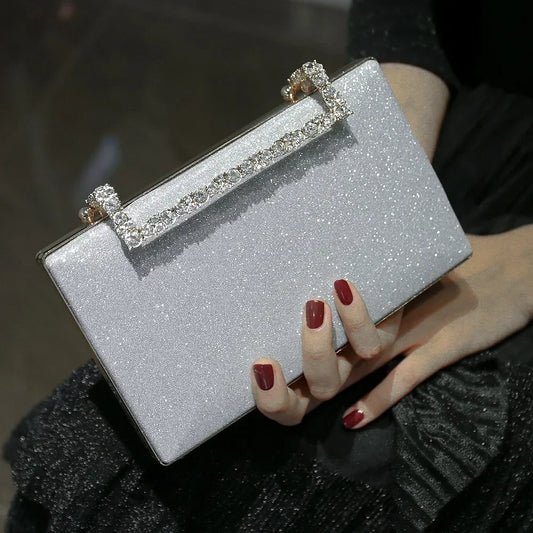 Diamond Party Evening Clutch Bags Small Luxury Cross Body Purses Bride Wedding Wallet With Chain Dinner Handbags For Women