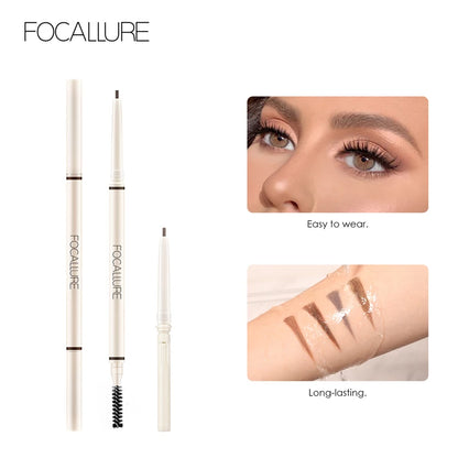 FOCALLURE 4 Colors Ultra Fine Eyebrow Pencil Waterproof Long-lasting Precise Eyebrow Enhancers Eye Brow Pen Makeup Cosmetics