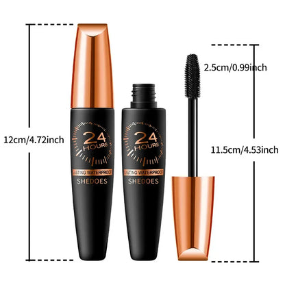 eelhoe 5D Waterproof Mascara Lengthening Eyelashes Women's Make-up Waterproof Mascara Black Silk Fibre Mascara New