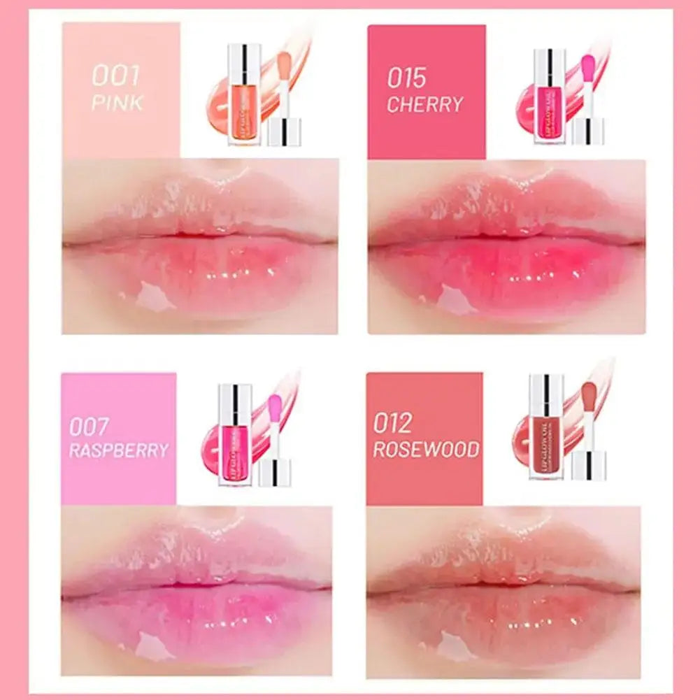 Crystal Jelly Moisturizing Lip Oil Plumping Lip Gloss Makeup Sexy Plump Lip Glow Oil Tinted Lip Plumper