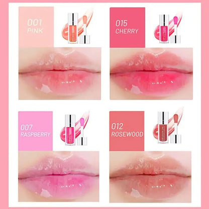 Crystal Jelly Moisturizing Lip Oil Plumping Lip Gloss Makeup Sexy Plump Lip Glow Oil Tinted Lip Plumper