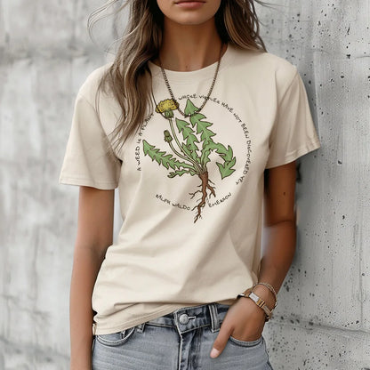 Dandelion t-shirts women harajuku comic graphic top girl graphic designer Japanese clothing