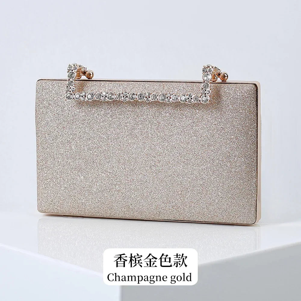 Diamond Party Evening Clutch Bags Small Luxury Cross Body Purses Bride Wedding Wallet With Chain Dinner Handbags For Women