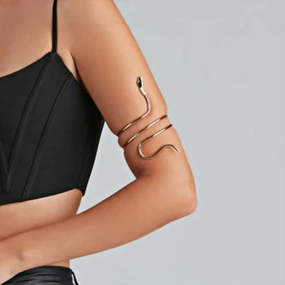 Punk Coiled Snake Spiral Upper Arm Cuff Armlet Armband Bangle Women Jewelry Swirl Snake Arm Cuff Armlet Bracelet