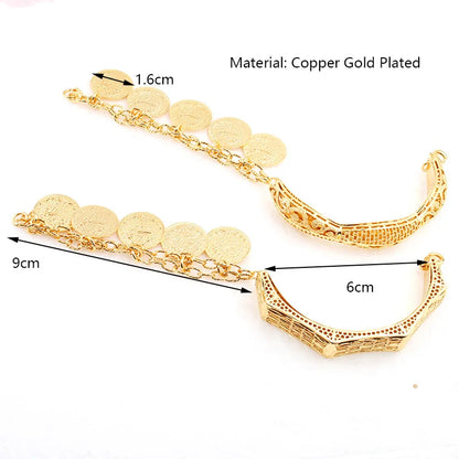 Dicai Coin Bracelet 18k Gold Plated  Bracelet Women Party Event Accessories  Jewelry