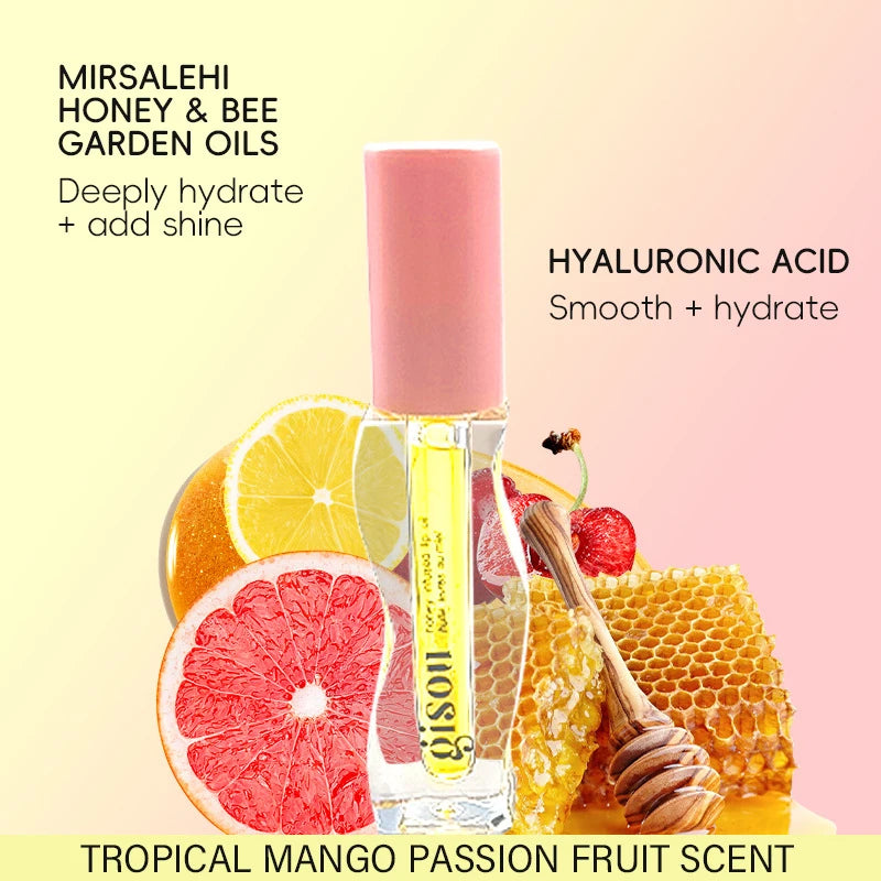 eelhoe Honey Infused Hydrating Lip Oil Lip Balm Hydrating Lip Balm For Lip Care Moisturizing Clear Lip Oil Liquid Lipstick