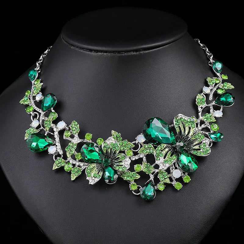 Accessories Retro Necklace Set Women's Luxury Crystal Banquet Dress Accessories