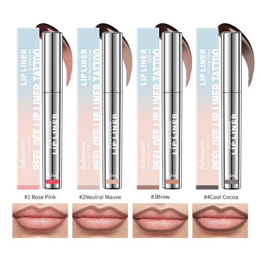 Lip Liner Peel Off Tattoo Lip gloss Colors Waterproof Long Lasting Matte Lip Tint Brown Contour Tear-off Lips Stain Cosmetic