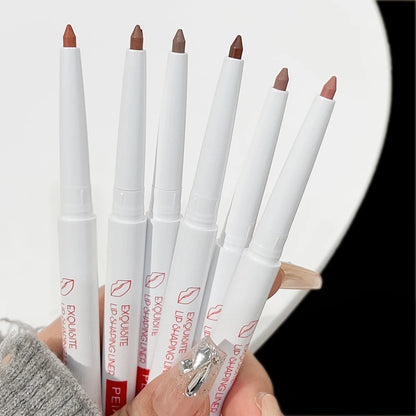 Matte Lip Liner Gold Tube Waterproof Lipstick Pencil Female Easy To Wear Non-stick on Cup Lips Contouring Pen Nude Lip Cosmetics