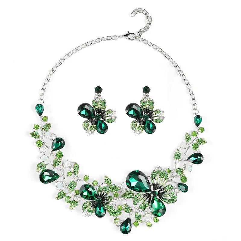 Accessories Retro Necklace Set Women's Luxury Crystal Banquet Dress Accessories