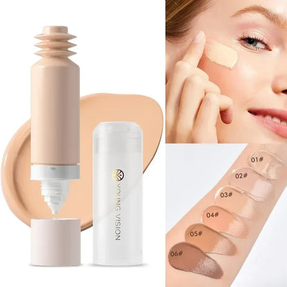 Full Cover Liquid Foundation Matte Oil Control Long-Wearing Foundation Makeup Facial Concealer Base Cream Pressed Cosmetics 40ml