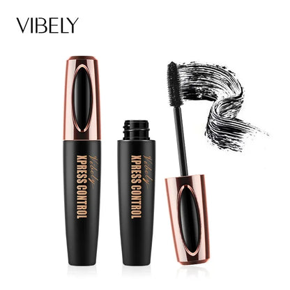 New 4D Silk Fiber Lash Mascara Waterproof VIBELY 3d Mascara For Eyelash Extension Black Thick Lengthening Eye Lashes Cosmetics