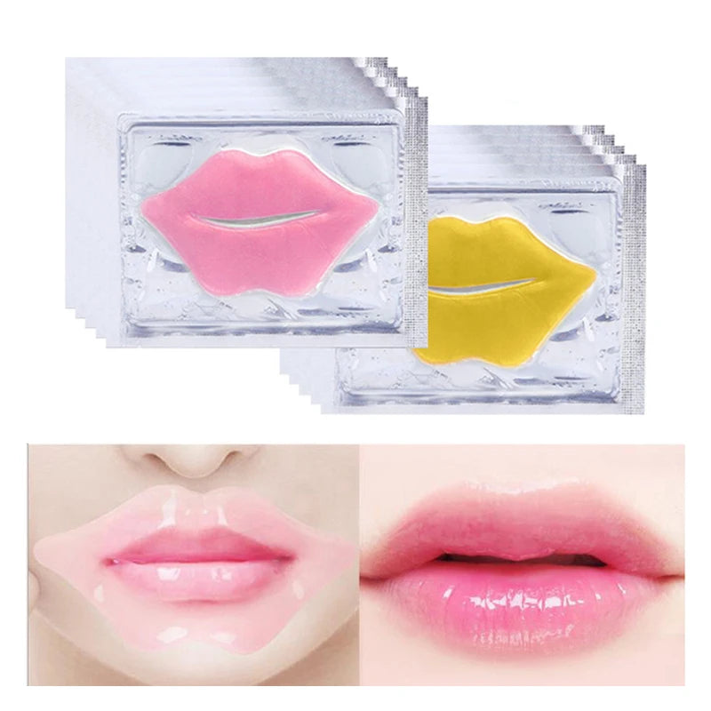 Crystal Collagen Lip Mask Lips Plumper Pink Lip Patches Moisturizing Lips Masks Korean Cosmetics Skin Care for Beauty 20pcs