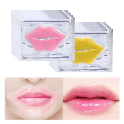 Crystal Collagen Lip Mask Lips Plumper Pink Lip Patches Moisturizing Lips Masks Korean Cosmetics Skin Care for Beauty 20pcs