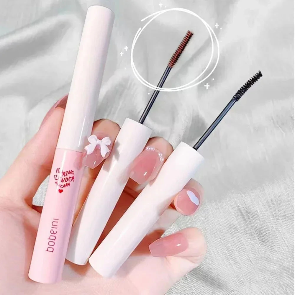 Ultra-fine Mascara Curl Thick Lengthening Eyelash Mascara Waterproof Non-smudge Brown Natural Curling Fine Brush Mascara Makeup