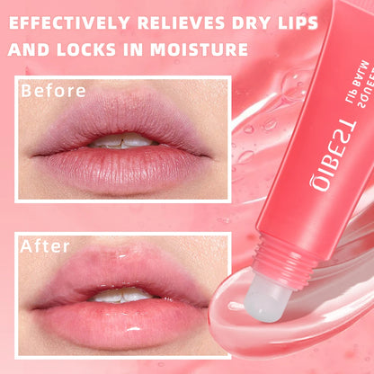 QIBEST Fruit Lip Balm Long Lasting Jelly Gel Moisturizing Nourish Lip Gloss Makeup For Women Lip Care Lip Mask Korean Cosmetics