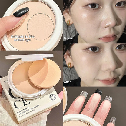 CACE Face Setting Powder Cushion Compact Powder Oil-Control  Matte Colors  Smooth Finish Concealer Makeup Pressed Powder