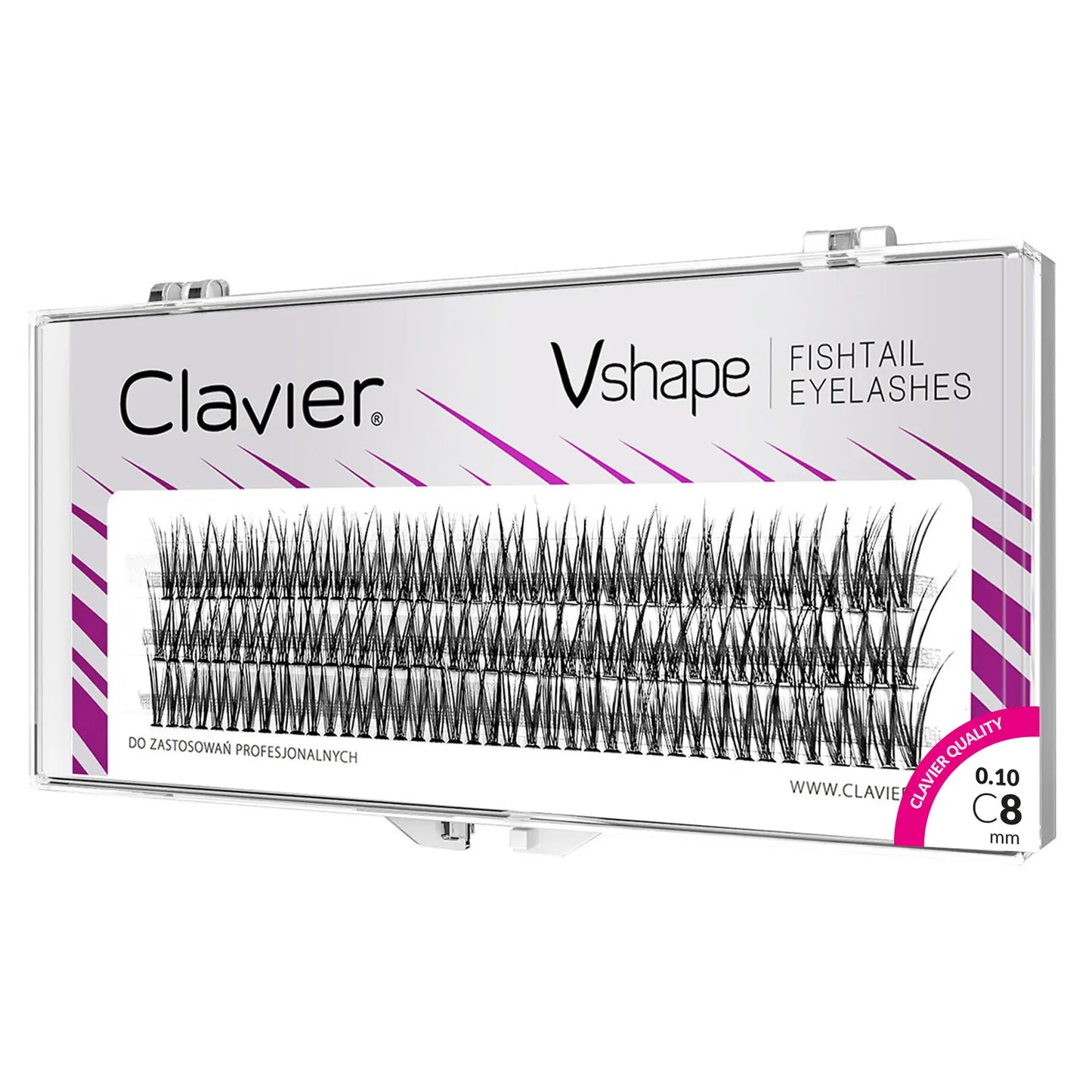 Clavier Vshape Silk Cluster-lashes Professional Makeup Individual Eyelash Extension Natural Appearance C-type False Eyelashes