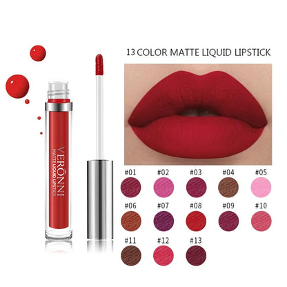 Colorful Matte Sexy Liquid Lipstick Long Lasting Waterproof Lip Cosmetic Keep 24 Hours Lip Makeup Velvet Lip Gloss for Women