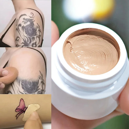 Waterproof Full Coverage Tricolor Concealer For Tattoos Scars Acne Marks Dark Circles Natural Lasting For All Skin Tones Cream