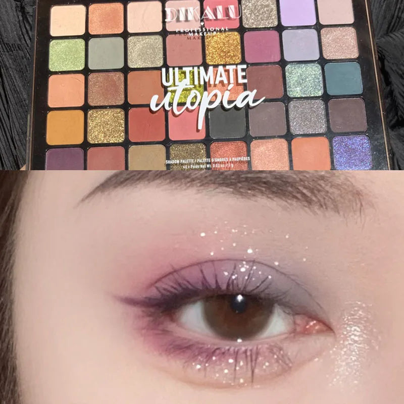 DIKALU Shimmer Eye shadow Palette 40 Colors Eye Shadows Matte Glitter Pigment Eye Shadows Wterproof Korean Eye Makeup Palette Cosmetics