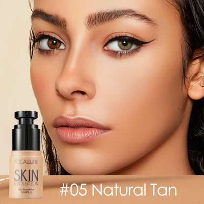 FOCALLURE Waterproof Matte Face Liquid Foundation Full Coverage Concealer Whitening Face Makeup Base Cream Cosmetics for Women