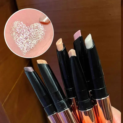 HERORANGEHR Crushed Diamond Ice Diamond Sleeper Silkworm Pen Brightening and Embellishing Eyes for Exquisite Makeup