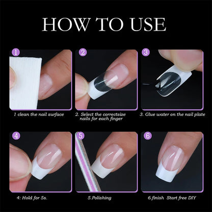 30Pcs Nail Tip Nude French Fake Nail Fashion Frosted Wearable False Nails Simple Full Cover Press on Nails DIY Wear Nail Tool