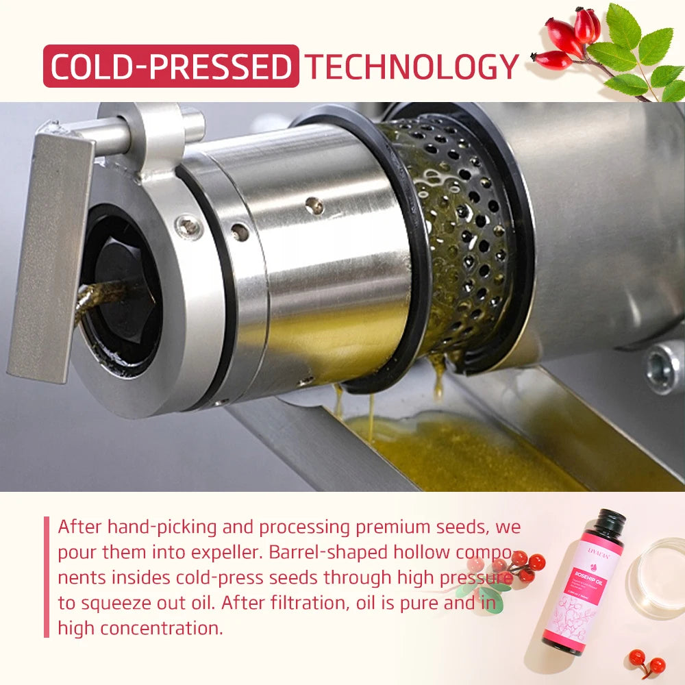 100ml Rosehip Oil Brighten Firm Rejuvenate Skin Fade Dark Spots Moisturize Nourish Hair Pure Rosehip Seed Essence Skin Care
