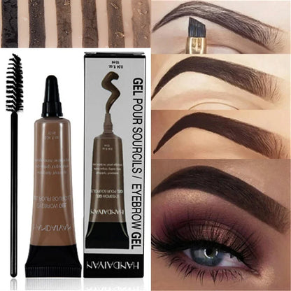 Handaiyan 10ML Long-Lasting Eyebrow Cream Enhancers Waterproof Natural Eye Brow Tinted Liquid Gel Cream Brow Makeup Cosmetics 6 Colors