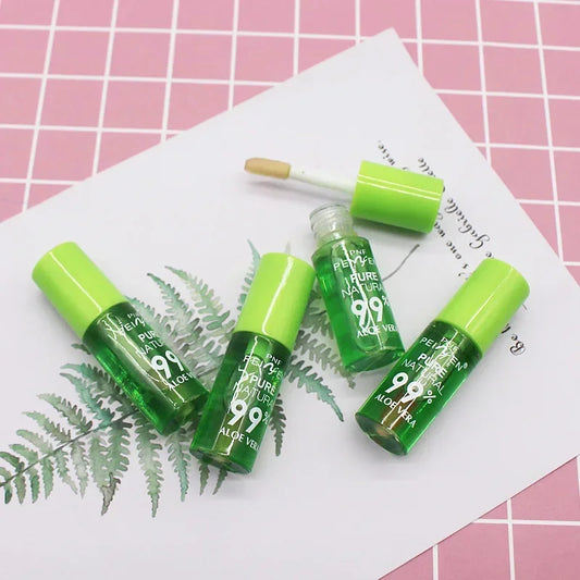 Moisturizing Natural Aloe Serum Lip Gloss Changable Color Portable Waterproof Long Lasting Nutritious Lips Care Lipstick