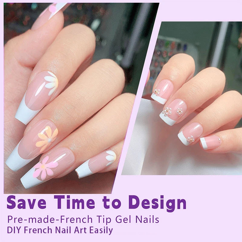 30Pcs Nail Tip Nude French Fake Nail Fashion Frosted Wearable False Nails Simple Full Cover Press on Nails DIY Wear Nail Tool