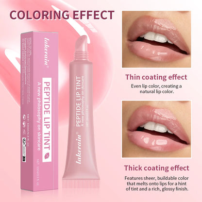 lakerain 10ml Peptide Lip Treatment Moisturizing Lip Mask Gel To Remove Dead Skin Lipstick Base Lip Cream Women Lip Care Mask