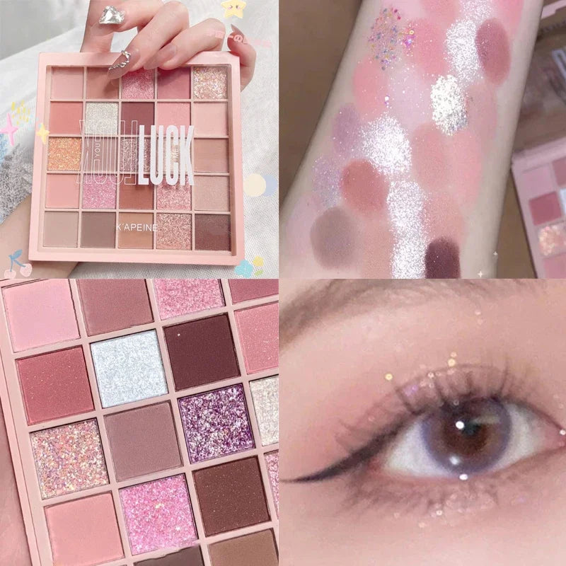 Colors Shimmer Glitter Eyeshadow Palette Sequins Earth Tone Pearlescent Matte Texture Long Lasting Eye Shadow Cheap Makeup