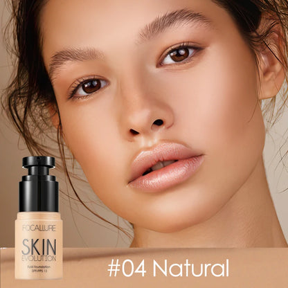 FOCALLURE Waterproof Matte Face Liquid Foundation Full Coverage Concealer Whitening Face Makeup Base Cream Cosmetics for Women