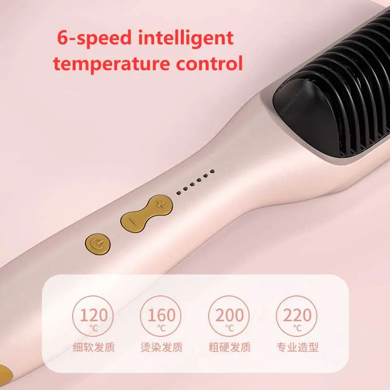 Xiaomi New Hair Straightener Curler Brush Ceramic Electric Straighten Beard Brush Fast Heating Curler Straightener Comb Styler