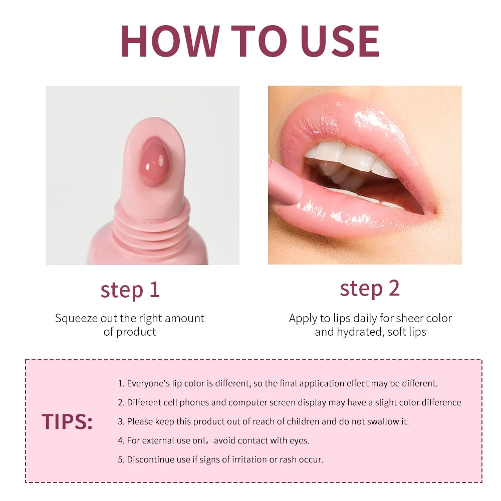 lakerain 10ml Peptide Lip Treatment Moisturizing Lip Mask Gel To Remove Dead Skin Lipstick Base Lip Cream Women Lip Care Mask