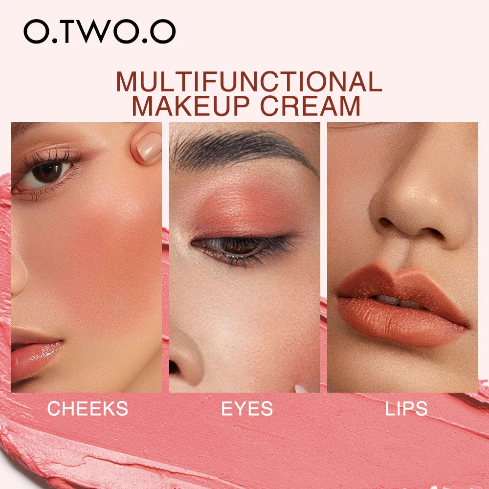 O.TWO.O Multi Makeup Palette 3 IN 1 Lipstick Blush For Face Eye shadow Lightweight Matte Lip Tint Natural Face Blush