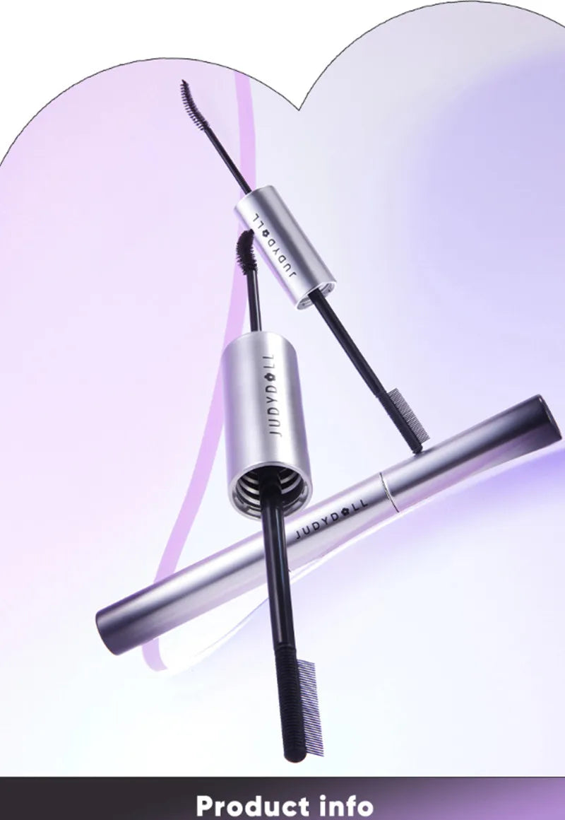 Judydoll Double-Head Mascara,Lashes Primer + Mascara,Waterproof Curling Long Thick Dense Smooth Eyelashes,Enlarge Eyes Tool