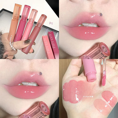 Cappuvini Juice Jelly Lip Gloss Long Lasting Moisturizer Water Light Lipstick Mirror Gloss Lipstick Affordable Makeup