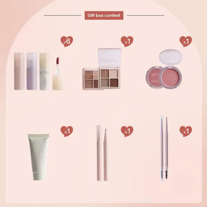Face Makeup Kit Multipurpose Women's Makeup Set Start Up Makeup Kit Lip Gloss, Eyeshadow, Blush, BB Cream, Eyeliner, Eyebrow Pen
