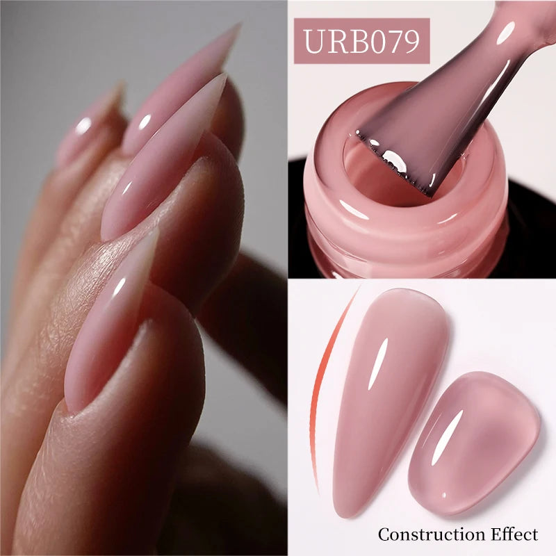 UR SUGAR 7ml Nude Crystal Rubber Base Gel Natural Color Semi Permanent Soak off UV LED Gel Nail Art Varnish