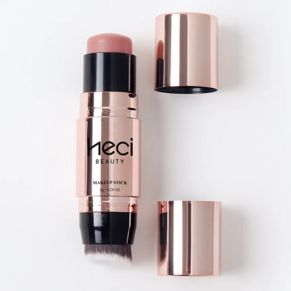 Dou-Head Cream Blush stick sunset Rose gold Long-Lasting Matte Velvet Moisture Silky Smooth Blush Balm With Brush Nature Skin