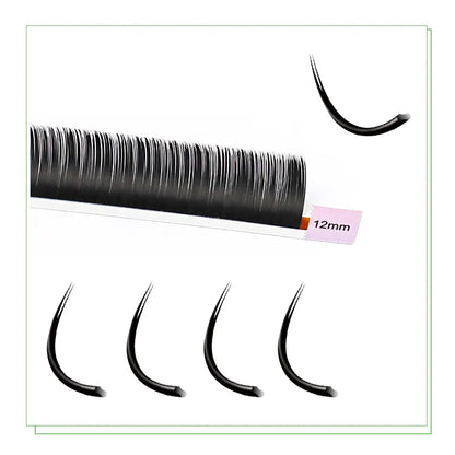 MARIA Matte Flat Eyelashes Extension L Curl Individual Mixed Spit Ellipse Soft Nature Lashes